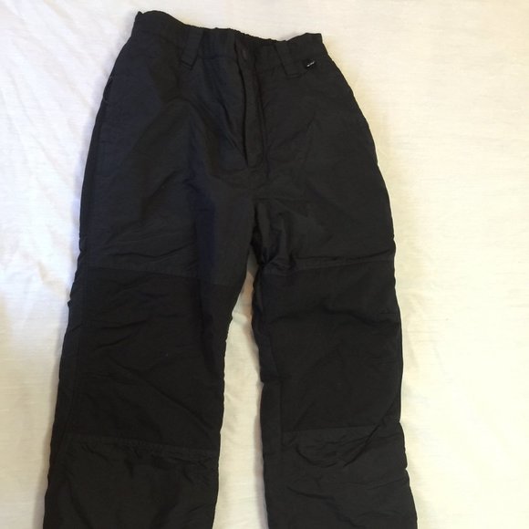 🦚🦚🦚 BLACK DOT WATER RESISTANT BOYS GIRLS NYLON SNOW SKI PANTS SIZE YOUTH M 🦚 - Picture 1 of 5